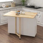 Îlot de cuisine multifonctionnel et desserte/buffet avec porte-épices et porte-serviettes
