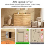 Table à langer et commode Homsee en bois de pin massif : plan à langer amovible, tiroirs de rangement, indispensable tout-en-un pour la chambre de bébé