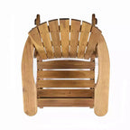 Okak Fauteuil à bascule rustique Adirondack en acacia de qualité supérieure, 1 pièce, chaise longue d'extérieur pour véranda, jardin et arrière-cour, naturel