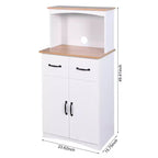 sumyeg Meuble de Rangement de Cuisine en Bois avec Tiroir et Étagère pour Micro-ondes