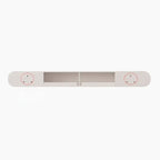 Meuble TV flottant en bois blanc avec rangement pour le salon
