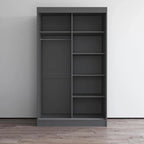 Armoire-penderie à 2 portes miroir avec finition brillante | 120 ou 150 cm de largeur