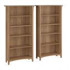 Bibliothèque haute à 5 étagères Salinas (lot de 2) de Bush Furniture