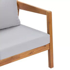 ModernLuxe Ensemble de canapés de jardin 4/5 pièces en bois d'acacia, salon de jardin avec table basse pour véranda/jardin/balcon