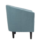Lot de 2 fauteuils club modernes en lin style tonneau