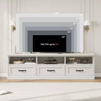 Meuble TV Mid-Century Modern de 178 cm avec tiroir de rangement et étagères ouvertes