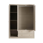 Armoire 3 portes avec tiroirs - Taupe