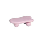 Table basse nuage de 40 po avec pieds sphériques, table centrale moderne et irrégulière pour salon, rose